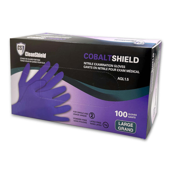 Cobalt Blue Shield Nitrile Examination Gloves - Style NCB50 - 5 Mil