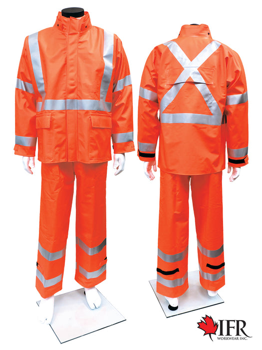 FLEXARC 10 oz Polyurethane/FR Cotton Rain Jacket By IFR Workwear – Style RWSO7215SJ