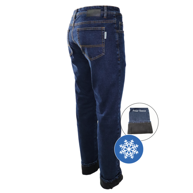 Men's Winter Lined Stretch Jeans by GATTS Workwear - Style SMR-300D