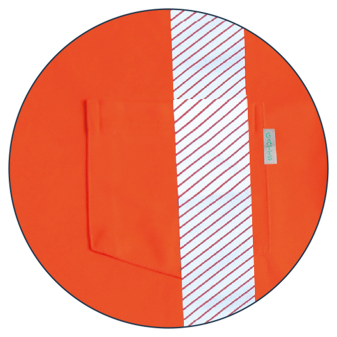 Hi-Visibility Long Sleeve Shirt By GATTS Workwear - Style STX2LS