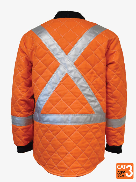 Hi-Vis Westex Ultrasoft FR Quilted Freezer Jacket by IFR Workwear - Style USO417