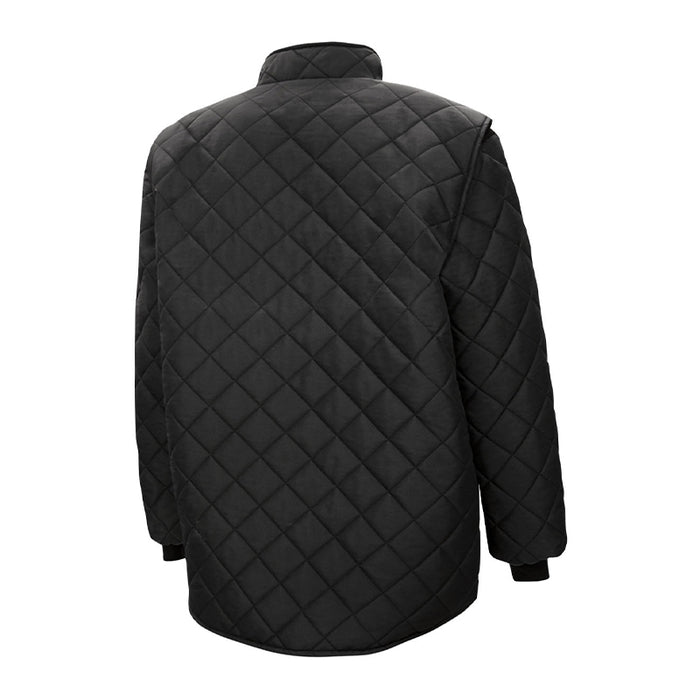 Black Quilted Freezer Jacket by Ground Force - Style WJ1