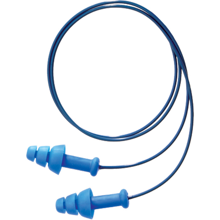 SmartFit® Metal Detectable Reusable Earplugs - Corded - 100 Pairs/Box